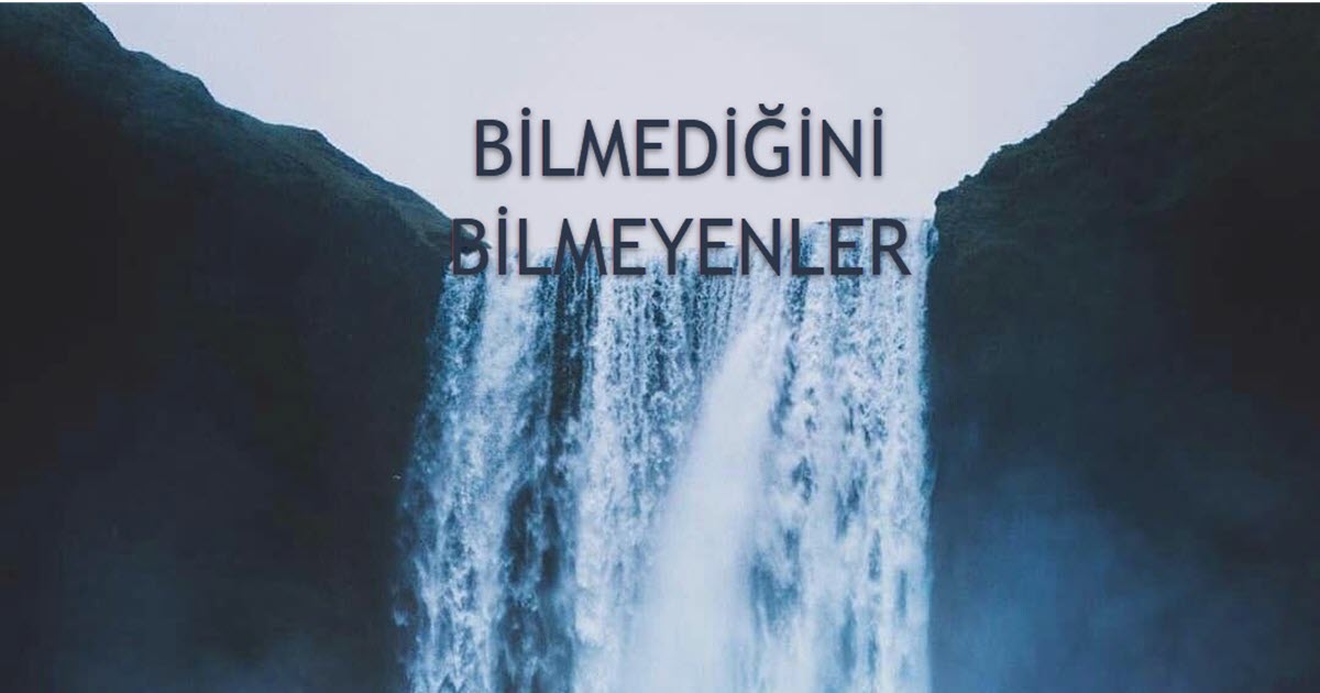 BİLMEDİKLERİNİ BİLMEYENLER DÜNYAYI CEHENNEME ÇEVİRENLER