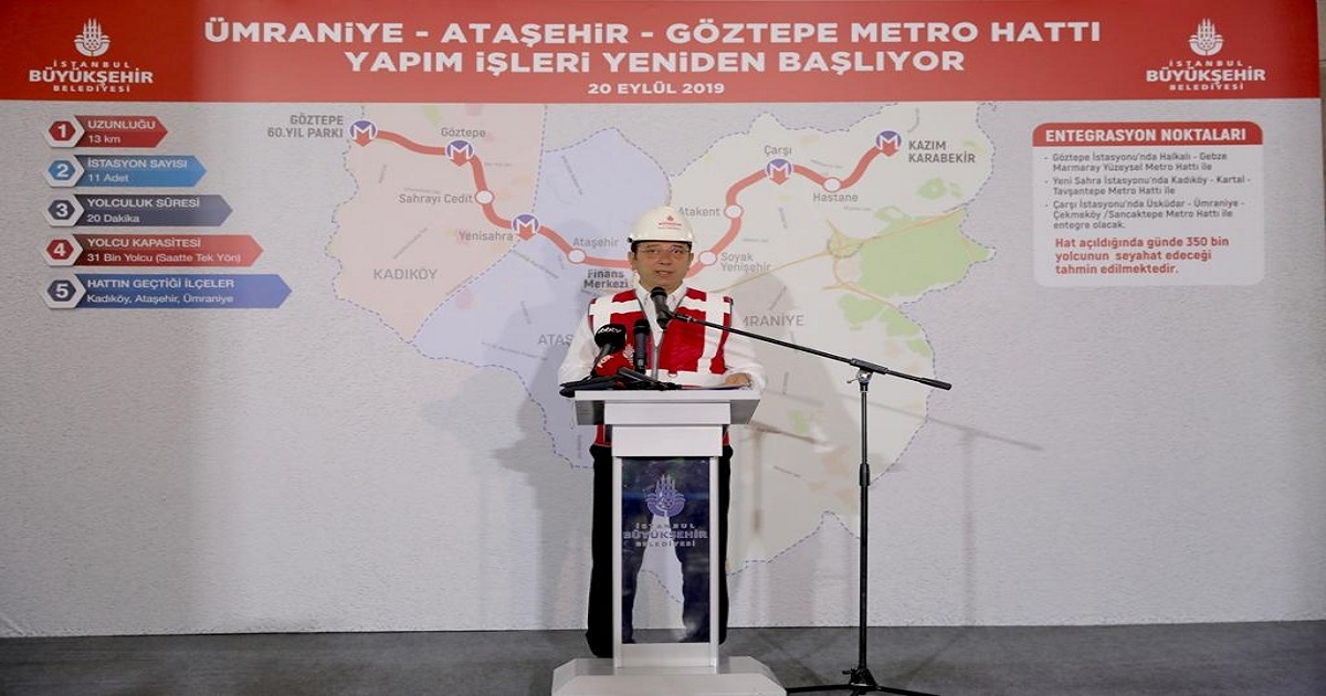 DURDURULAN ÜMRANİYE METRO İNŞAATI TEKRAR BAŞLADI
