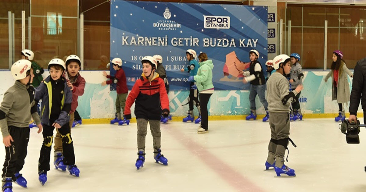 İBB’NİN “KARNENİ GETİR, BUZDA KAY” ETKİNLİĞİNE YOĞUN İLGİ 