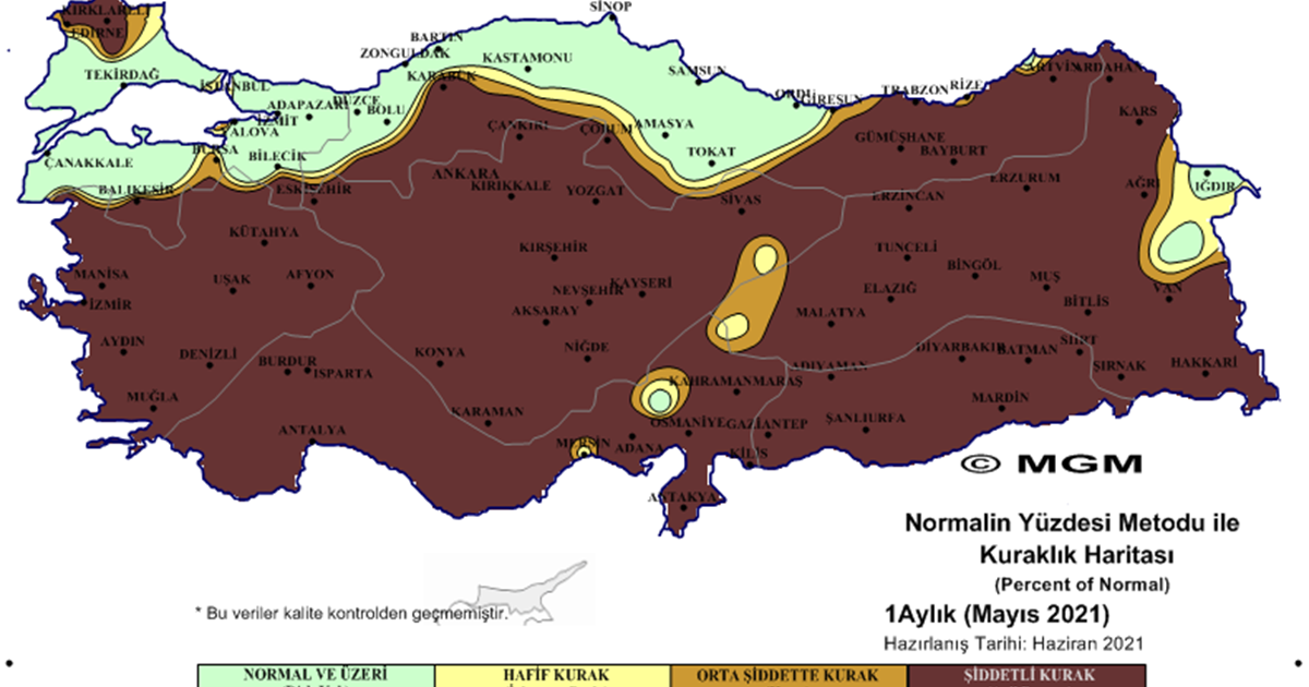 METEOROLOJİ GENEL MÜDÜRLÜĞÜ 'MAYIS AYI OLAĞANÜSTÜ KURAK GEÇTİ'