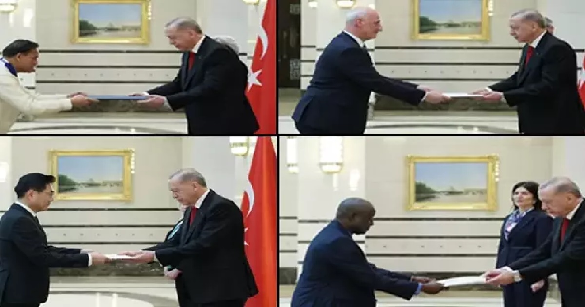 ERDOĞAN, BÜYÜKELÇİLERİN GÜVEN MEKTUPLARINI KABUL ETTİ
