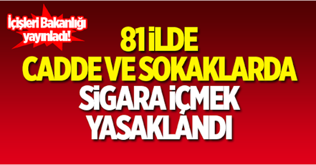 ARTIK 81 İLDE YASAK