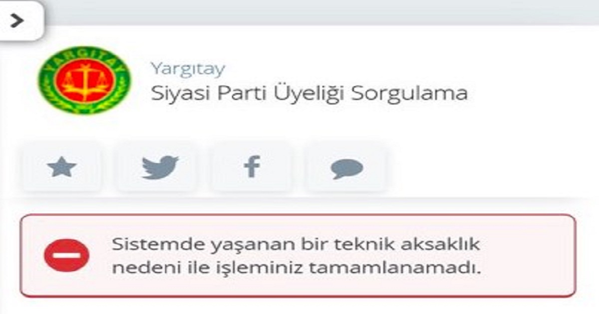 İSTİFA BÖLÜMÜ ARIZA VERDİ