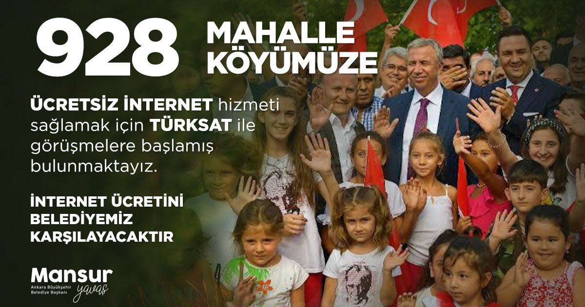 İNTERNET ÜCRETİNİ BELEDİYEMİZ KARŞILAYACAK 